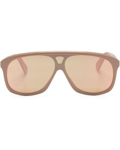 Chloé Jasper Shield-frame Sunglasses - Natural