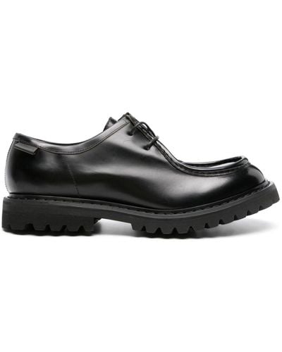 Premiata Leather Derby Shoes - Black