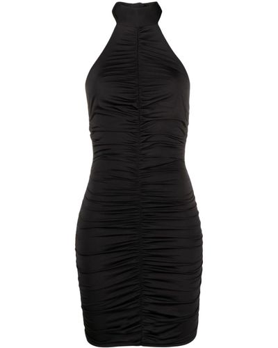 Noire Swimwear Ruched Halterneck Minidress - Black