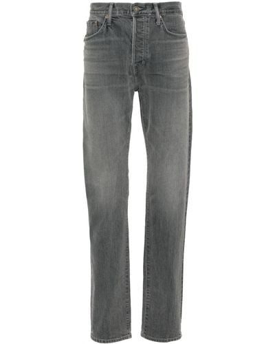 Tom Ford Slim-leg Cotton Jeans - Grijs