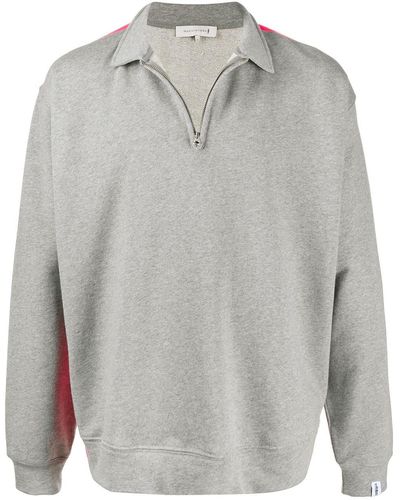 Mackintosh Sweater Met Rits - Grijs