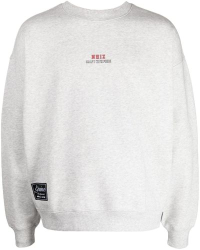 Izzue Fleece-Sweatshirt mit Patch-Detail - Weiß