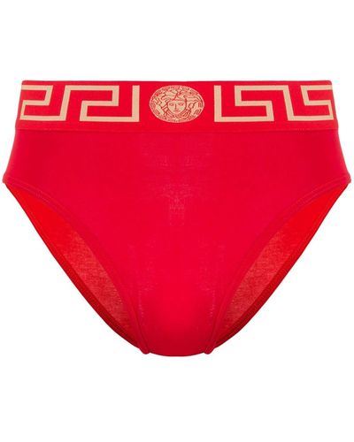 Versace High-waist Bikini Bottom - Red