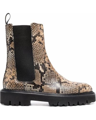 Paul Smith Snakeskin-effect Chelsea Boots - Brown
