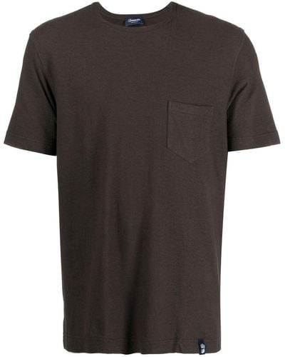Drumohr T-shirt Met Ronde Hals - Bruin