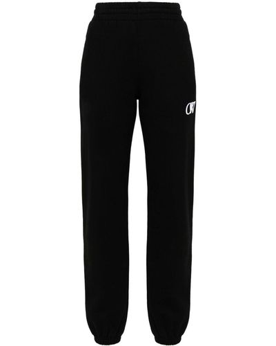 Off-White c/o Virgil Abloh Pantaloni sportivi con ricamo - Nero