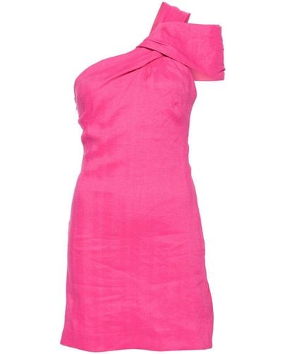 Maje Crossover-neck Minidress - Pink