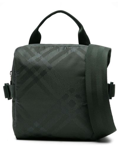 Burberry Vintage Check-jacquard Shoulder Bag - Black