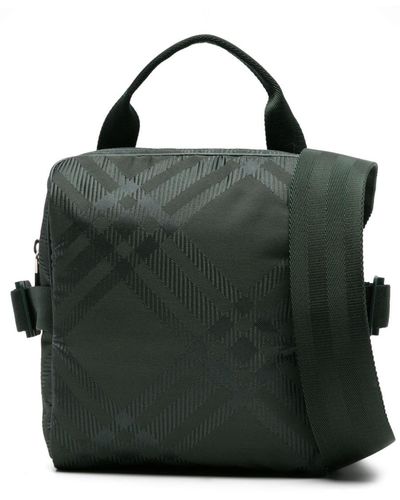 Burberry Bolso de hombro con motivo Vintage Check - Negro