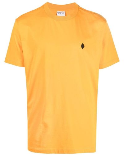 Marcelo Burlon T-Shirt mit Logo-Stickerei - Gelb