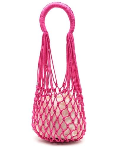 Nannacay Kim Open-knit Shoulder Bag - Pink