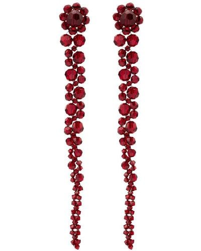 Simone Rocha Crystal-embellished Drop Earrings - Red