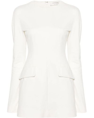 Sportmax Tailored Textured Minidress - White