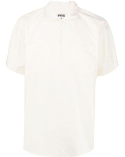 Engineered Garments Camisa con media cremallera - Blanco