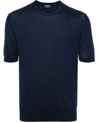 Drumohr Crew-neck Knitted T-shirt - Blue