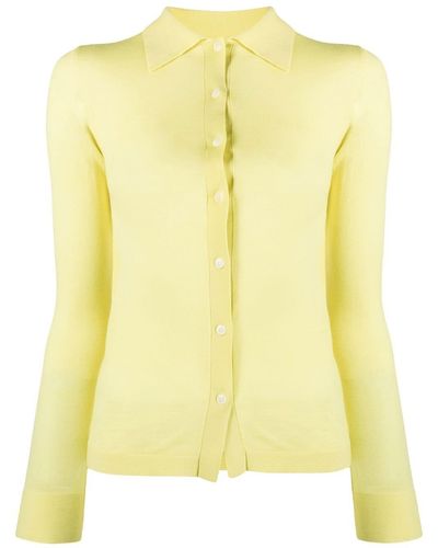 Nanushka Fine-knit Long-sleeve Shirt - Yellow