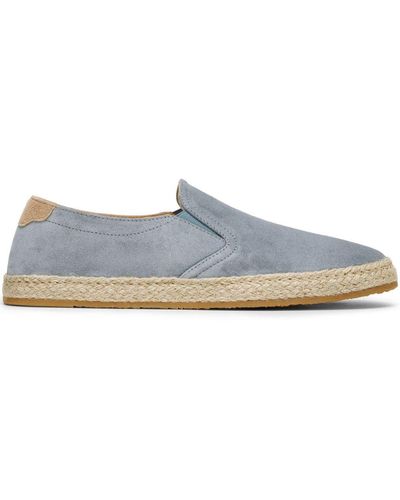 Brunello Cucinelli Suède Loafers Met Ronde Neus - Blauw