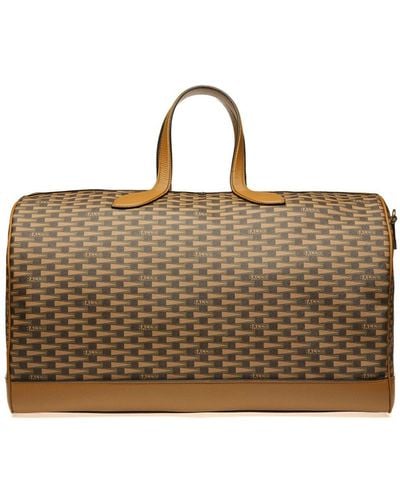 Bally 36 H Logo-print Leather luggage - Brown