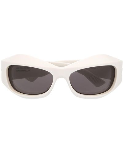 Bottega Veneta Bv1086s Wraparound Sunglasses - White