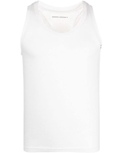 Extreme Cashmere N°270 Vest レーサーバック タンクトップ - ホワイト