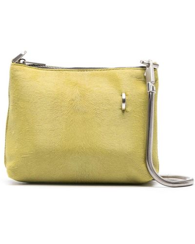 Rick Owens Cable-link Chain Leather Messenger Bag - Yellow