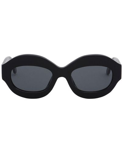 Marni Sonnenbrille mit rundem Gestell - Schwarz