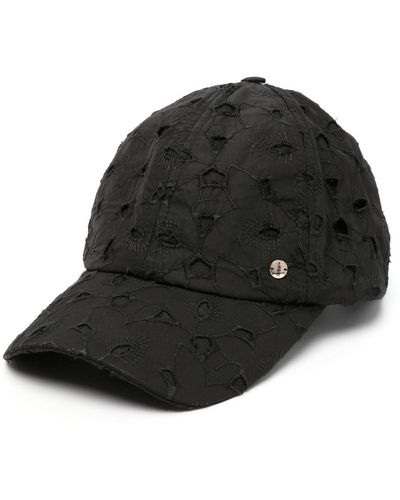 Mackintosh Gorra Stormie con logo bordado - Negro