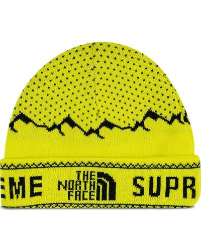 Supreme Tnf Fold Beanie - Yellow