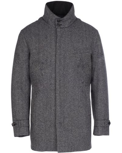 Norwegian Wool Virgin Wool-cashmere Blend Coat - Grey