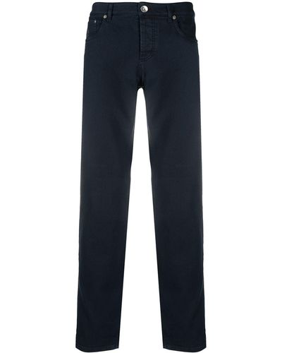 Brunello Cucinelli Mid-Rise Straight-Leg Jeans - Blue