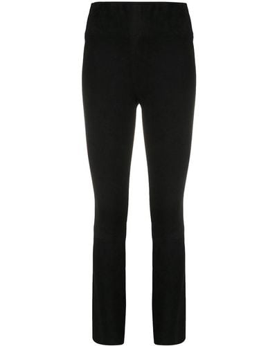 SPRWMN High-waist Cropped Flared Trousers - Black