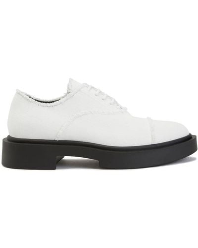 Giuseppe Zanotti Adric Frayed Platform Shoes - White