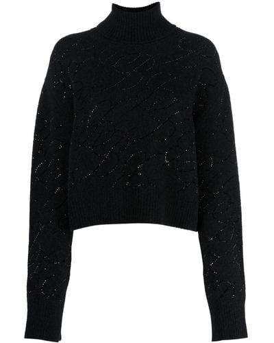 Blumarine ビジュートリム セーター - ブラック