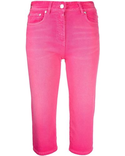 MSGM Ausgewaschene Cropped-Jeans - Pink