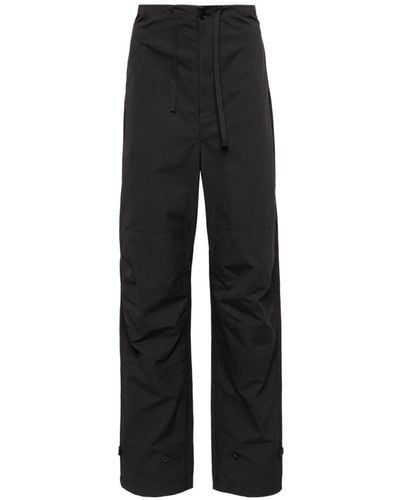 Lemaire High-waist Cotton Pants - Black