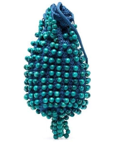 Bode Bolso Beaded Crochet - Azul