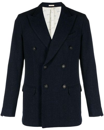 Massimo Alba Blazer Monster con doble botonadura - Azul