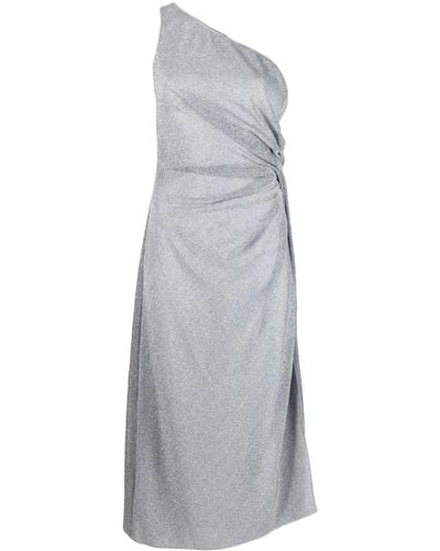 Oséree Lumière Knot Lurex Dress - Grey
