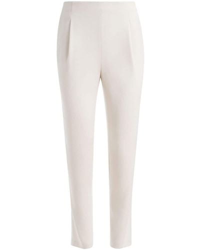 Alice + Olivia Jessie Satin Slim-fit Trousers - White