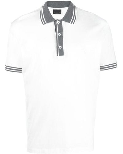 Billionaire Logo-jacquard Polo Shirt - White