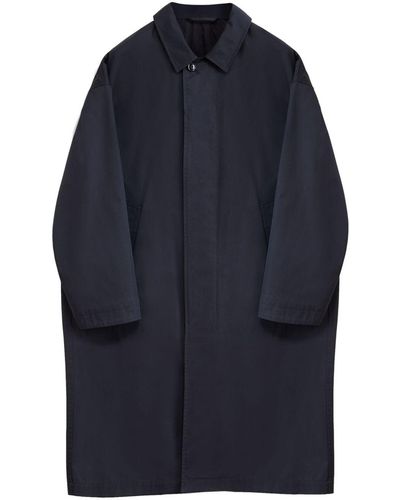 Lemaire Single-breasted Trench Coat - Blue