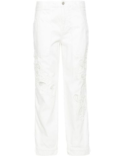 Ermanno Scervino Pantaloni con decorazione - Bianco