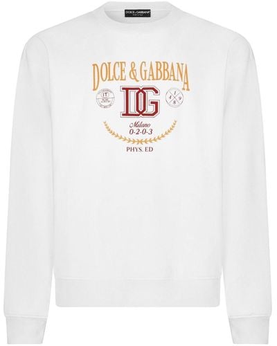 Dolce & Gabbana Dg Logo-print Sweatshirt - White