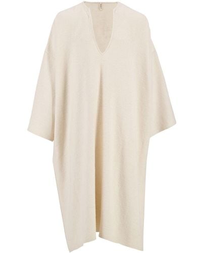 Marrakshi Life V-neck Cotton Kaftan Dress - ナチュラル