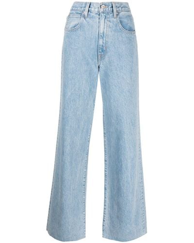SLVRLAKE Denim High-waited Wide-leg Jeans - Blue