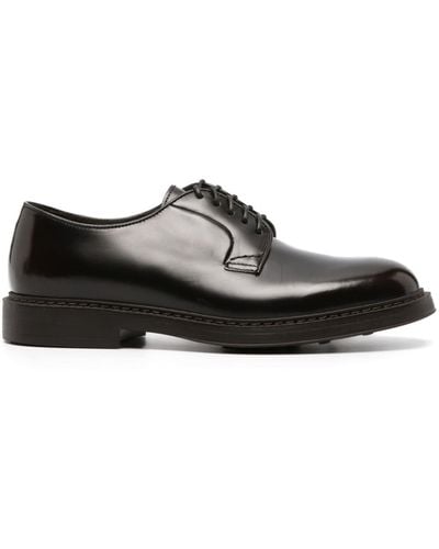Doucal's Lace-up Leather Derby Shoes - Black