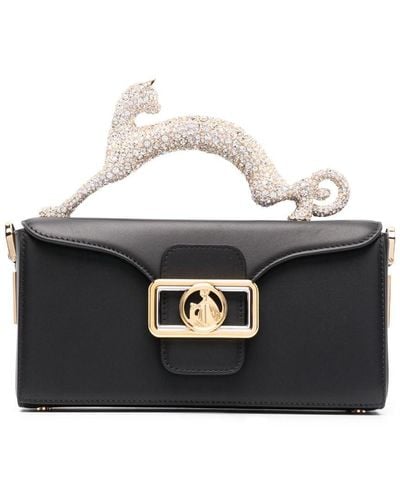 Lanvin Bolso de hombro con apliques de strass - Negro