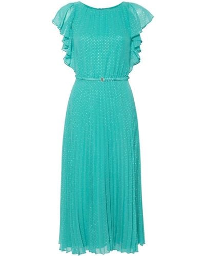 Nissa Rhinestone-embellished Dress - Blue