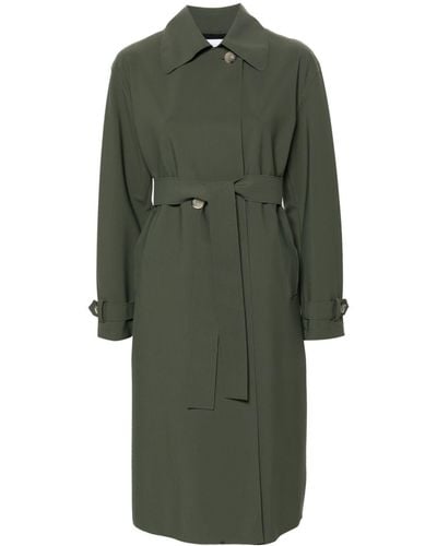 Harris Wharf London Belted Double-breasted Coat - Green