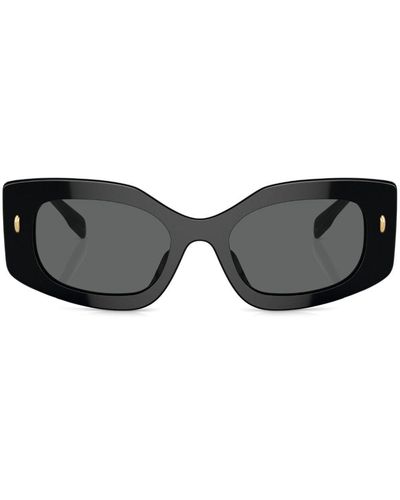 Tory Burch Miller Rectangle-frame Sunglasses - Black